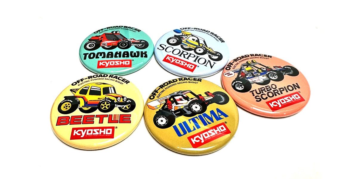Kyosho Vintage 2WD Buggy Badge (5pcs) (K.87525)
