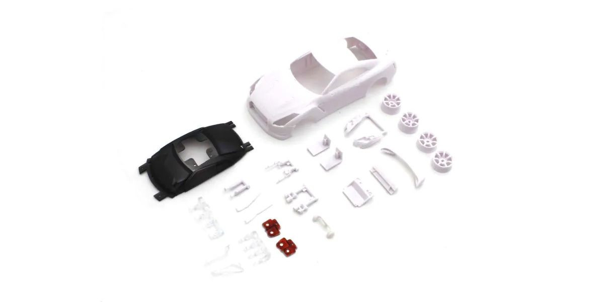 Kyosho Bodyshell Nissan Skyline GT-R R35 Mini-Z + 2WD Rims (White Body) (K.MZN210)