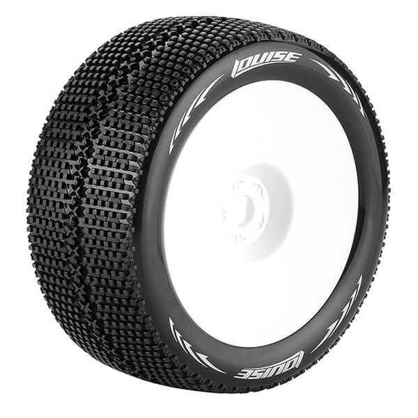 Louise RC T-Turbo 1:8 Fr/Rr Super Soft 1/2&quot; Offset White (L-T3112VWH)