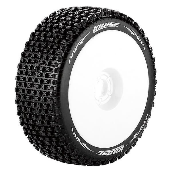 Louise RC B-Pirate 1:8 Fr/Rr Soft Hex 17mm White (L-T3126SW)