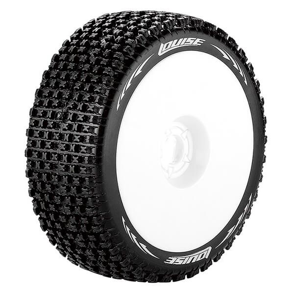 Louise RC B-Pirate 1:8 Fr/Rr Super Soft Hex 17mm White (L-T3126VW)