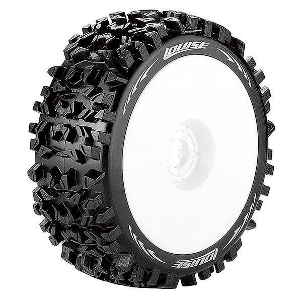 Louise RC B-Pioneer 1:8 Fr/Rr Soft Hex 17mm White (L-T3130SW)