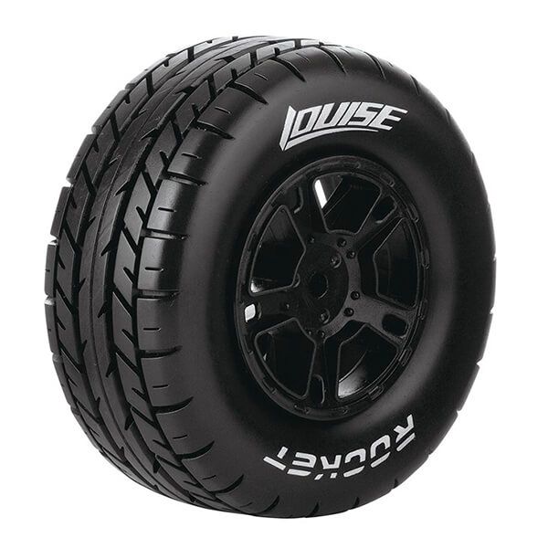 Louise RC SC-Rocket 1:10 Fr/Rr Soft Arrma Senton 6S Black 17mm Hex (L-T3154SBM)