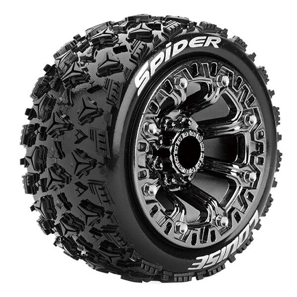 Louise RC ST-Spider 1:16 Soft Spoke Black Chrome (L-T3200SBC)