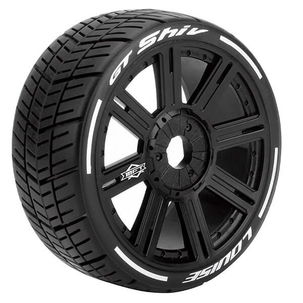 Louise RC GT-Shiv 1:8 Fr/Rr Soft Hex 17mm Spoke Black (L-T3284SB)