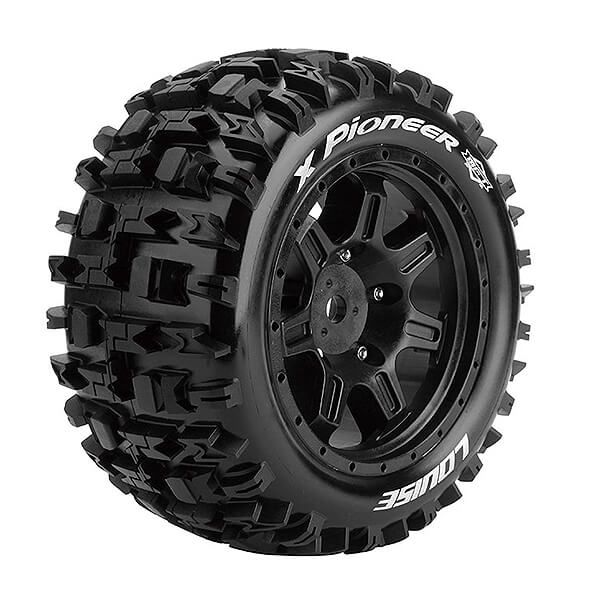Louise RC X-Pioneer Black Mounted X-Maxx 24mm Hex (L-T3296B)