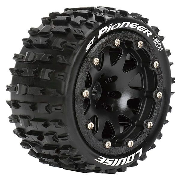 Louise RC ST-Pioneer 1:10 Soft Bead-Lock/1/2 Offset Hex 12M Black (L-T3312SBH)