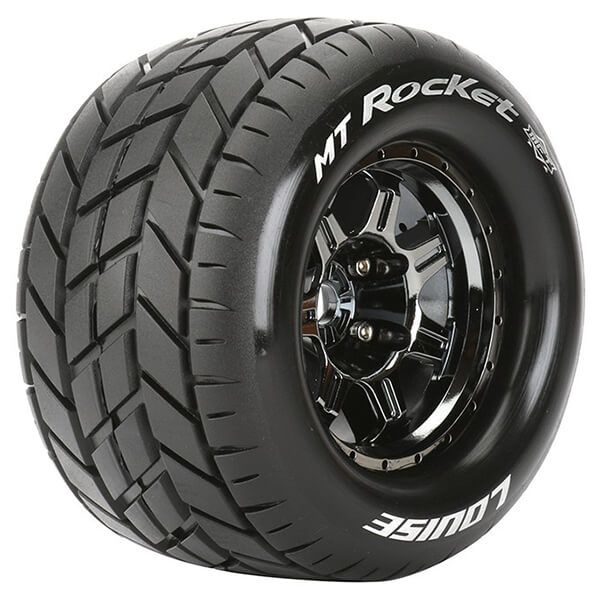 Louise RC MT-Rocket 1:8 Sport 0&quot; Offset Hex 17mm Black Chrome (L-T3320BC)