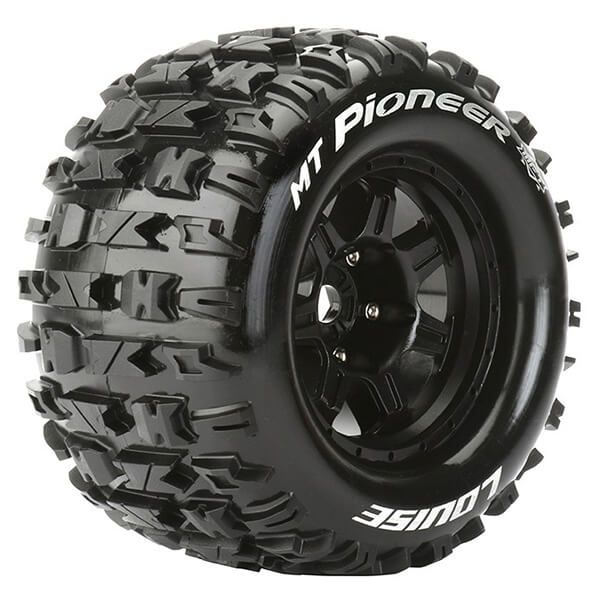 Louise RC MT-Pioneer 1:8 Sport 0&quot; Offset Hex 17mm Black (L-T3321B)