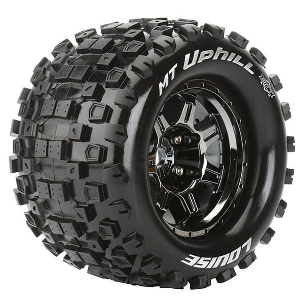 Louise RC MT-Uphill 1:8 Sport 0&quot; Offset Hex 17mm Black Chrome (L-T3322BC)