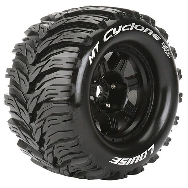 Louise RC MT-Cyclone 1:8 Sport 0&quot; Offset Hex 17mm Black (L-T3323B)