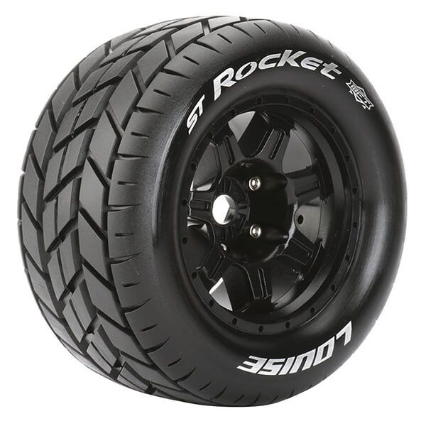 Louise RC ST-Rocket 1:8 Sport 0&quot; Offset Hex 17mm Black (L-T3324B)