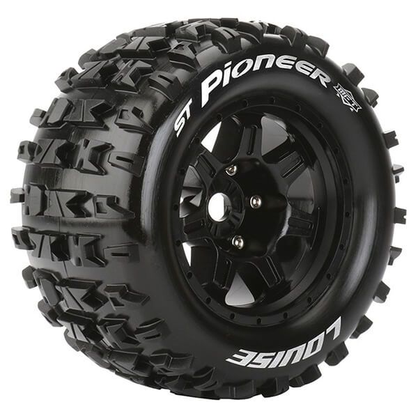 Louise RC ST-Pioneer 1:8 Sport 0&quot; Offset Hex 17mm Black (L-T3325B)