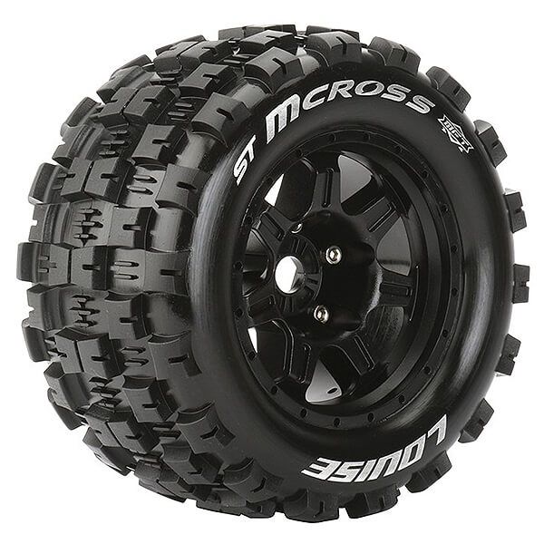 Louise RC ST-MCRoss 1:8 Sport 0&quot; Offset Hex 17mm Black (L-T3327B)