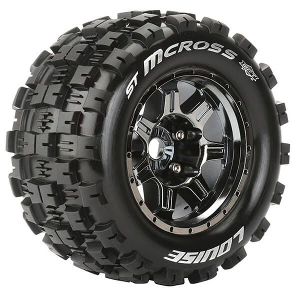 Louise RC ST-MCRoss 1:8 Sport 0&quot; Offset Hex 17mm Black Chrome (L-T3327BC)