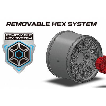 Lousie RC ST-Uphill Mini Maxx/XRT Wheel &amp; Tyre Set 12mm Hex (Pr) (L-T3388SM)