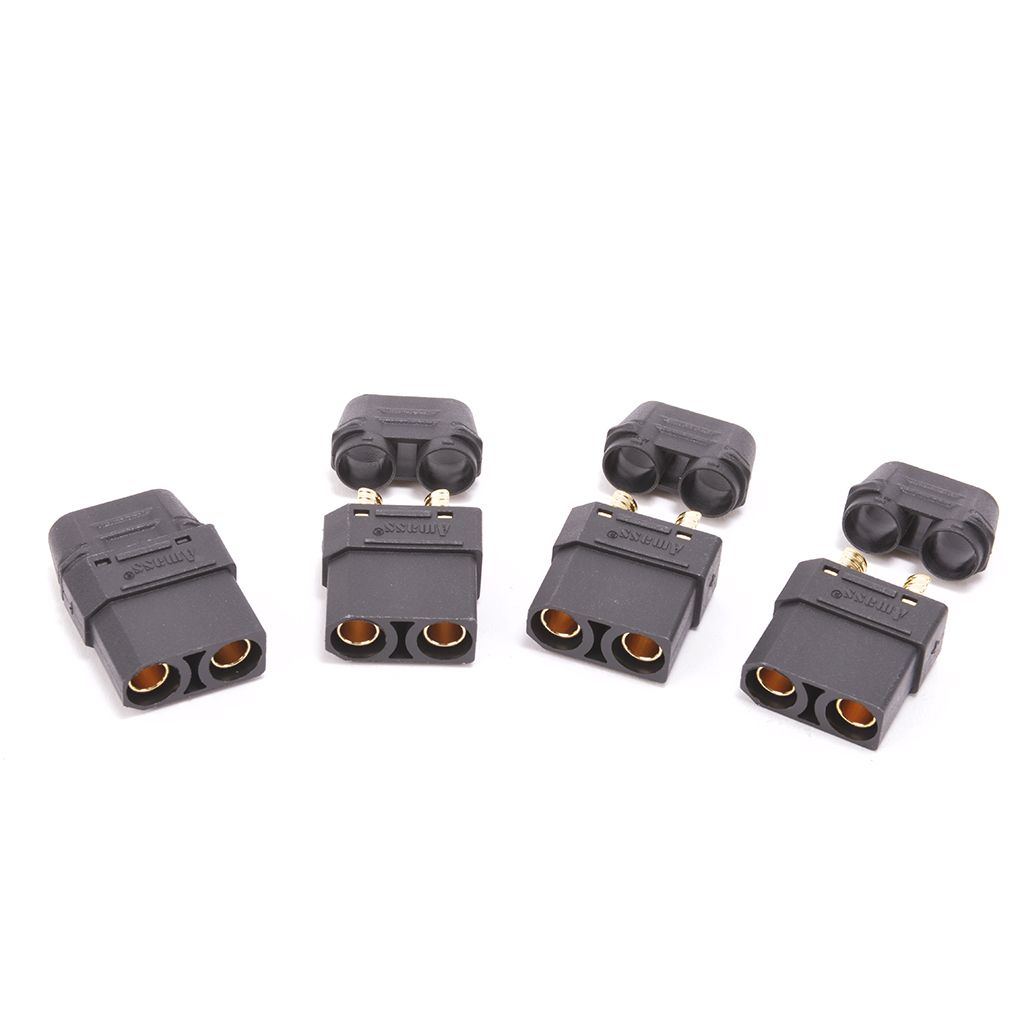 Monkey King XT90 Plug With Sheath Female Only Black - 4pcs (MK2910HFBK)