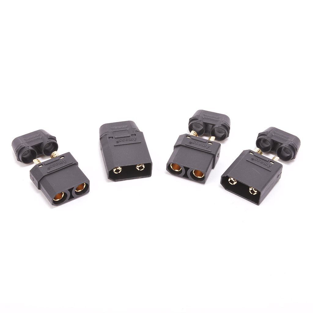 Monkey King XT90 Plug With Sheath Male &amp; Female Black - 2pcs (MK2910HPBK)