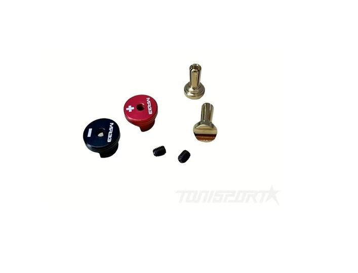 MR33 Heatsink Gold Connector Set 5mm - Red/Black (2) (MR33-HSGC5-RB)