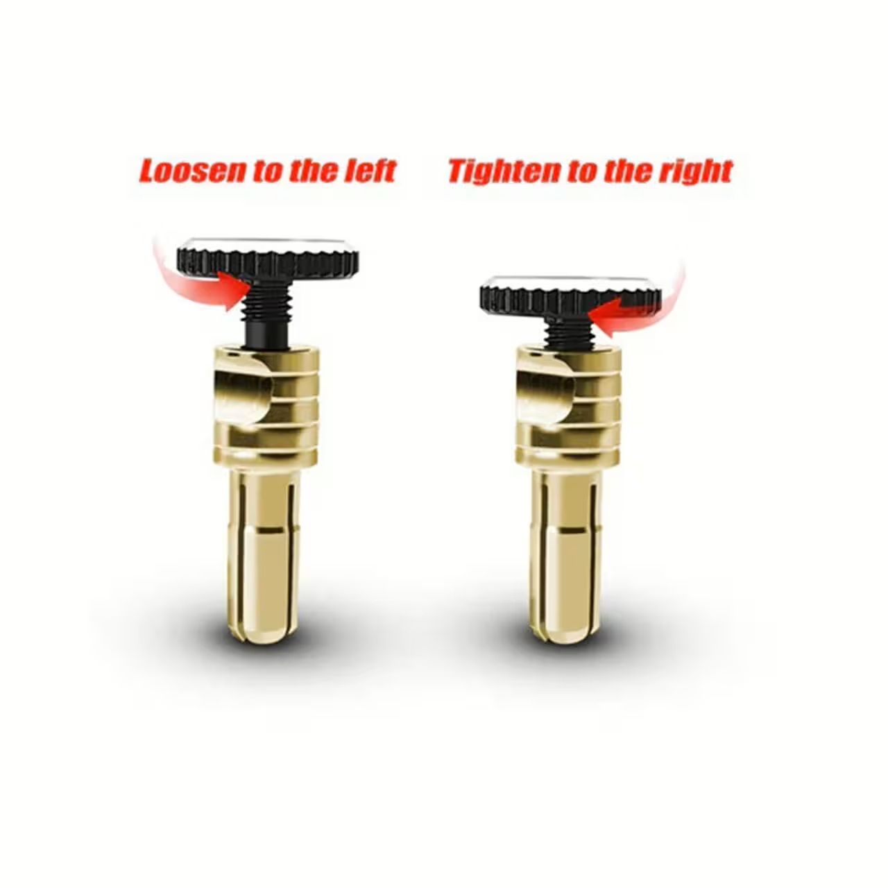 MR33 Quick Lock Gold Bullet Set 5mm - Red/Black (2) (MR33-QLB-5)
