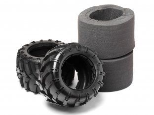Maverick Tyres w/Inserts 2 Pcs (Blackout MT) (MV24106)