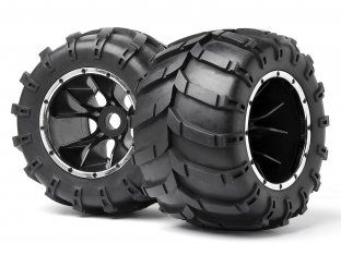 Maverick Mounted Wheels and Tyres 2 Pcs (Blackout MT) (MV24107)