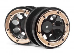 Maverick Wheels W/Gold Beadlocks (2Pcs) (MV25065)