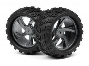 Maverick 1/18 Monster Truck Wheel &amp; Tyre Assembly (Ion MT) (MV28055)