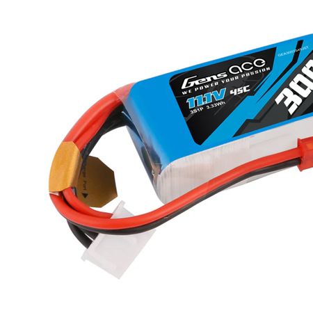 Gens Ace Li-Po 3S 11.1V 300mAh 45C with JST (O-G3S0300-45JST)
