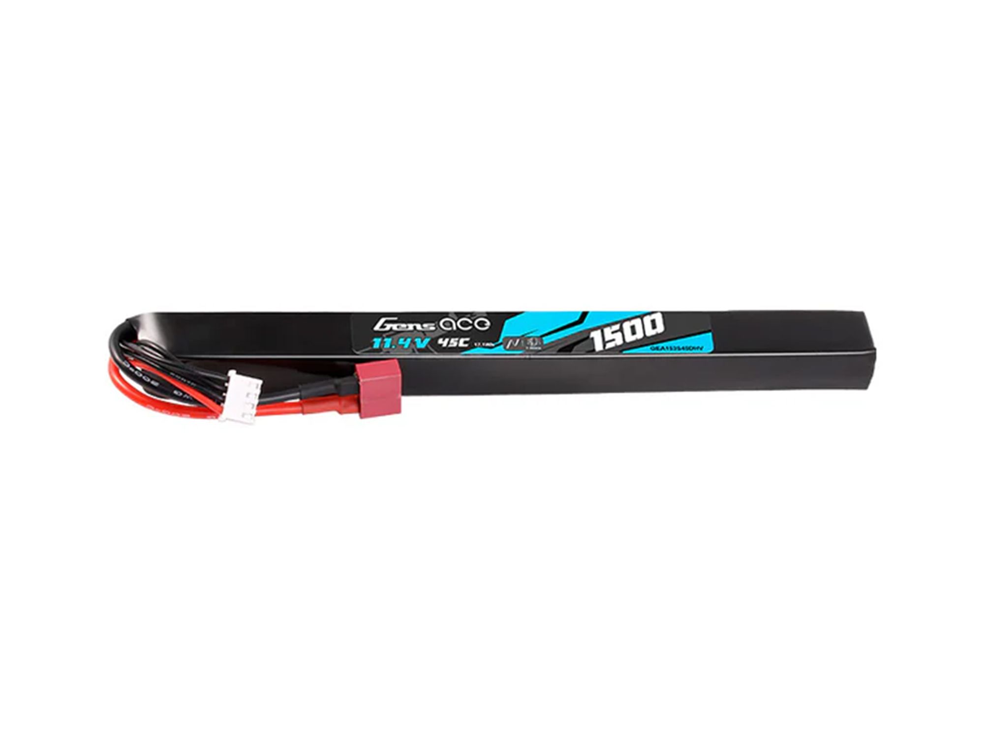 Gens Ace Airsoft 3S HV 1500mAh 45C with Deans (AK47 Long Stick) (O-GAS3H1500-45D)