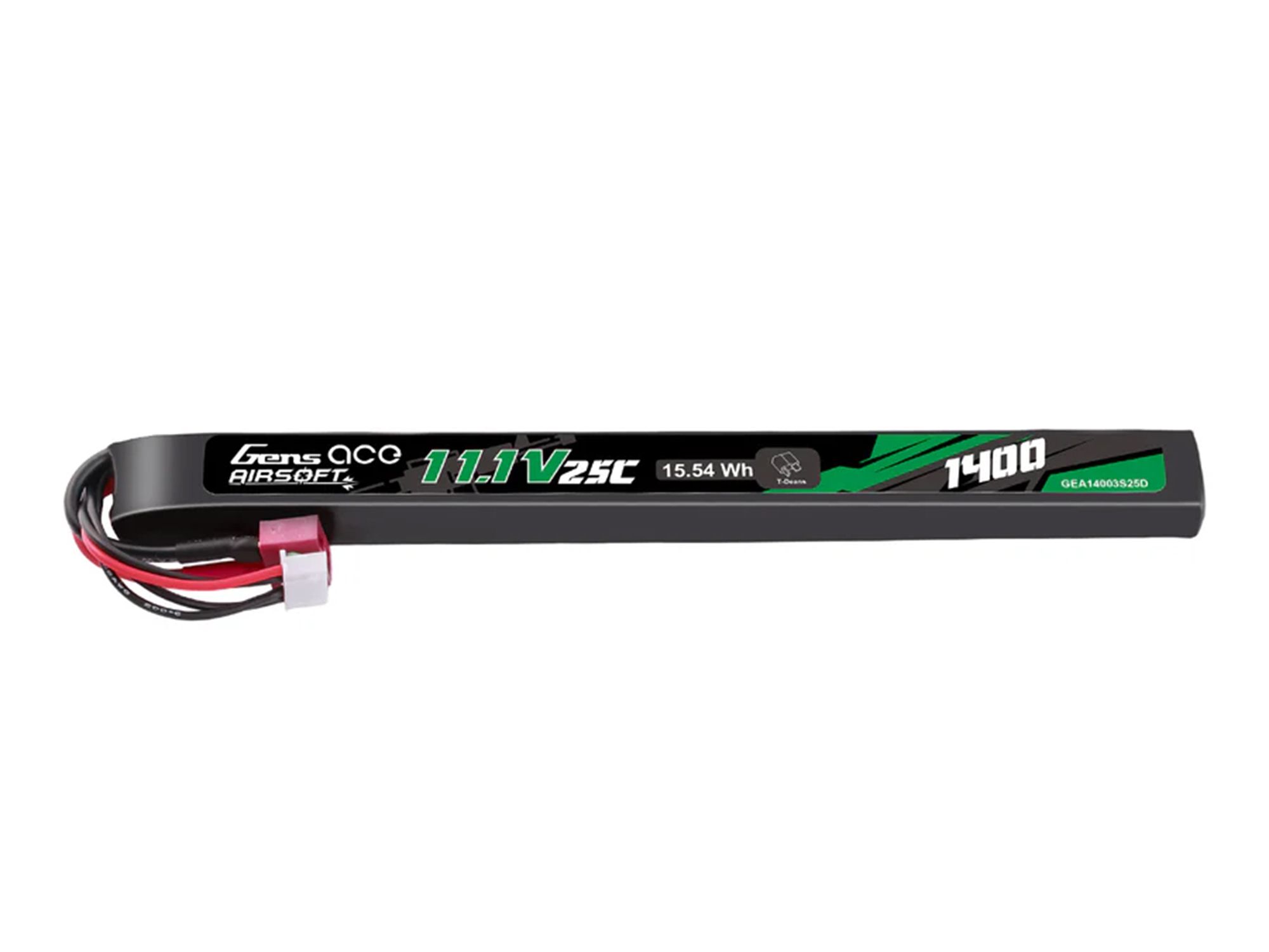 Gens Ace Airsoft 3S 1400mAh 25C with Deans (AK47 Long Stick) (O-GAS3S1400-25D)