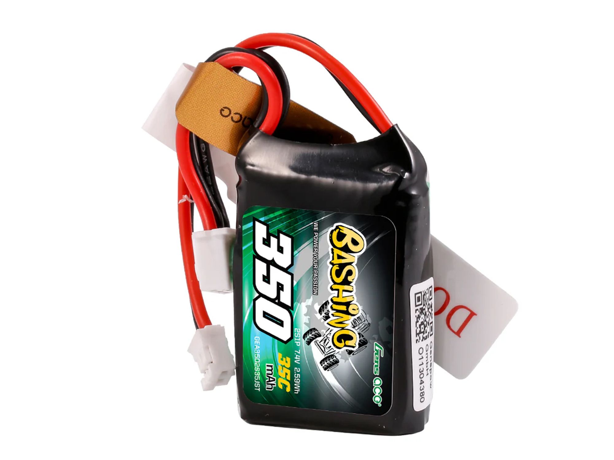 Gens Ace Li-Po 2S 7.4V 350mAh 35C with JST-PH (Losi Micro B/T) (O-GC2S0350-35PH)