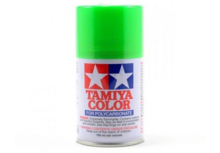 Tamiya PS Polycarbonate Clear Bodyshell Paint - Full Range - PS-28 Fluorescent Green