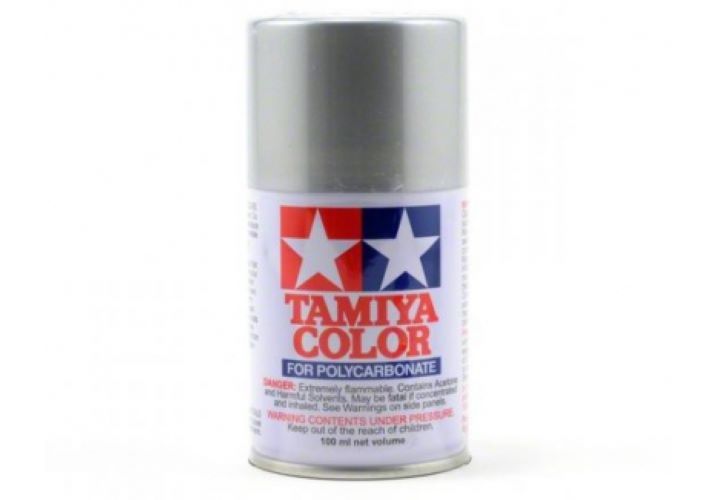 Tamiya PS Polycarbonate Clear Bodyshell Paint - Full Range - PS-41 Bright Silver