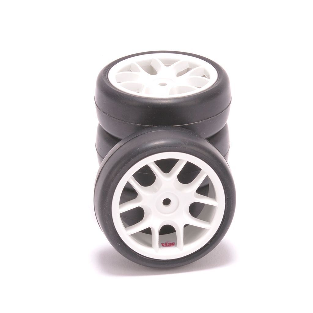 Ride 1/10 Belted TR09 Slick Tyres 10 Spoke - White (RI-36086BRCA26)