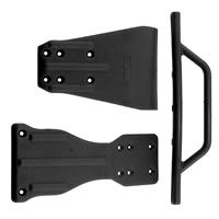 RPM SC10 Fr. Bumper, Skidplate &amp; Chassis Brace - Black (RPM70902)