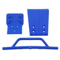 RPM Front Bumper &amp; Skid Plate For Traxxas Slash 4X4 - Blue (RPM80025)