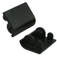 RPM Baja 5B Replacement Shock Skid Plates (2) - Black (RPM82162)