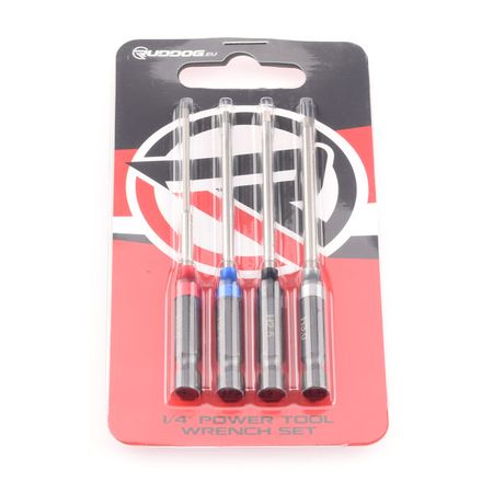 RUDDOG Metric Hex 1/4&quot; Power Tool Wrench Set (1.5 | 2.0 | 2.5 | 3.0mm) (RP-0668)