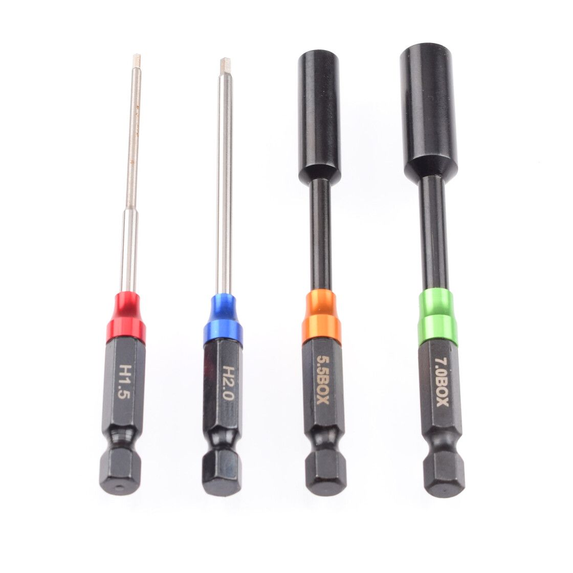RUDDOG Metric Hex and Nut 1/4&quot; Power Tool Wrench Set (1.5 | 2.0 | 5.5 | 7.0mm) (RP-0669)