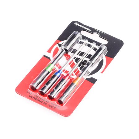 RUDDOG Metric Hex and Nut 1/4&quot; Power Tool Wrench Set (1.5 | 2.0 | 5.5 | 7.0mm) (RP-0669)