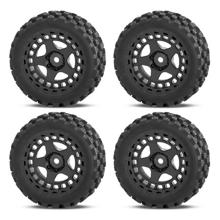 SC Models Arrma Typhon Grom Off Road Wheel &amp; Set (4) - Black (SCDTAR11826)