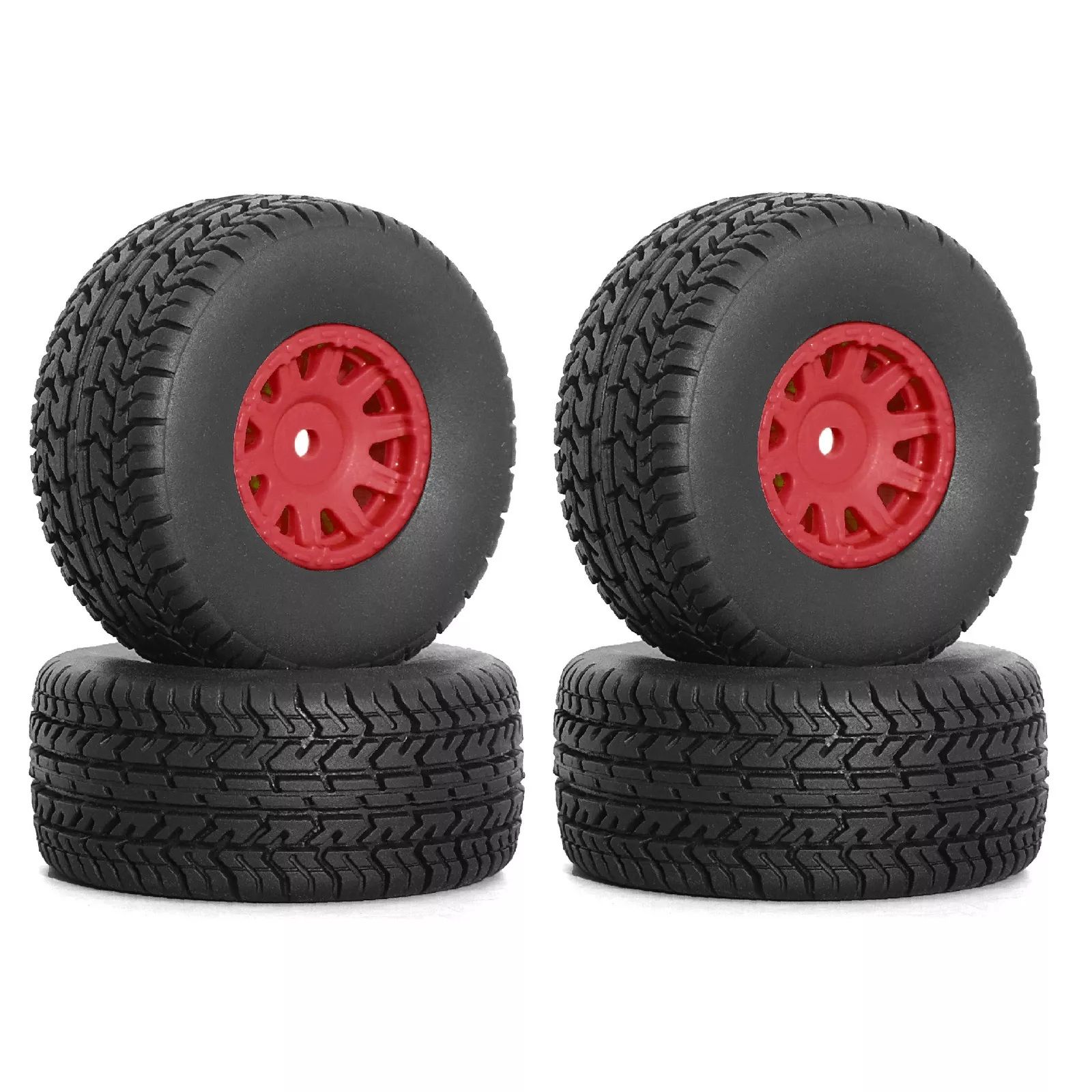 SC Models Arrma Mojave Grom On Road Wheel &amp; Set (4) - Red (SCDTAR11840A)