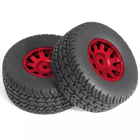 SC Models Arrma Mojave Grom On Road Wheel &amp; Set (4) - Red (SCDTAR11840A)