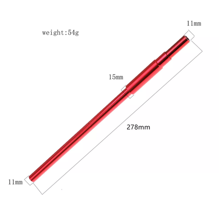 SC Models Arrma 4S Mojave Aluminium Centre Drive Shaft - Red (SCDTAR18028R)