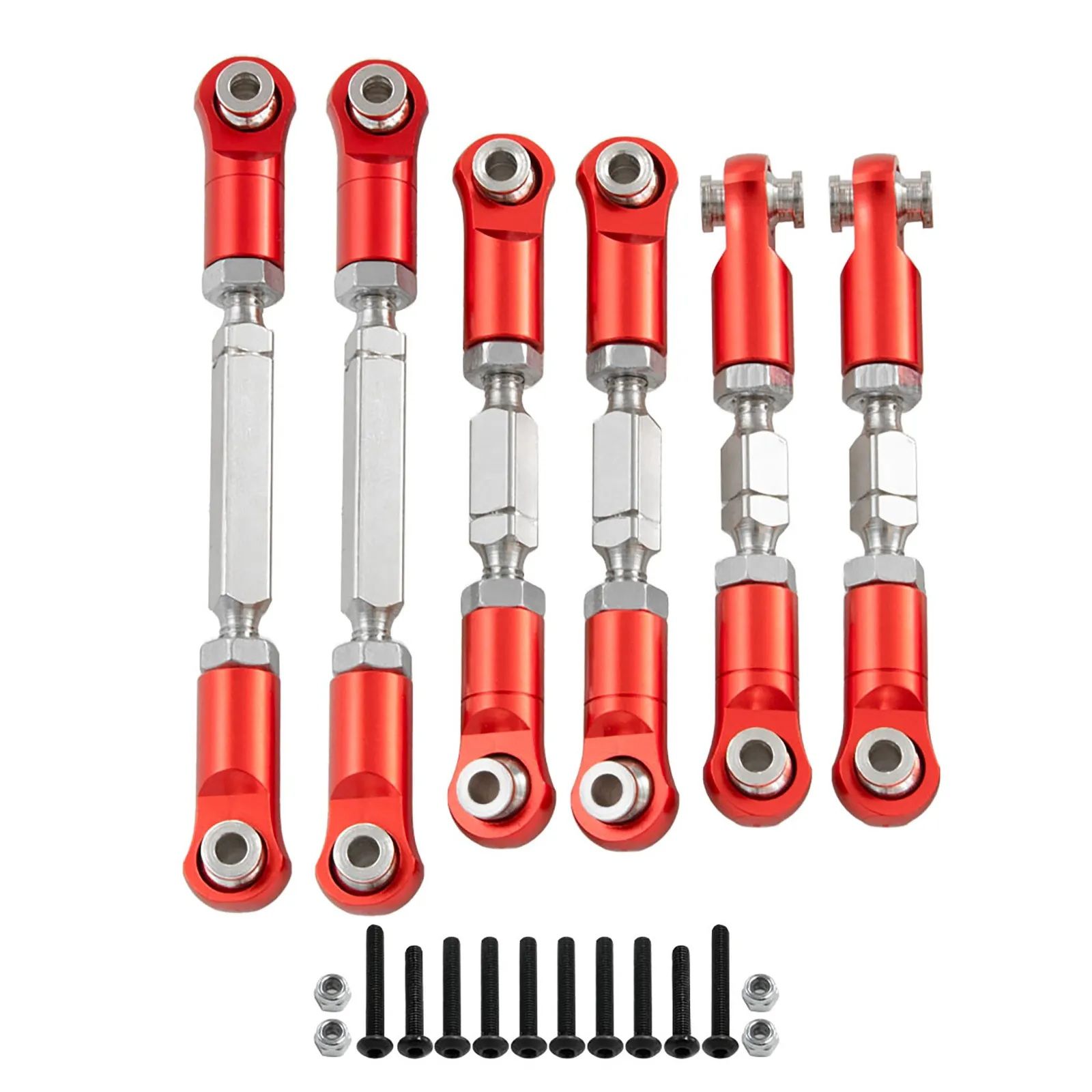 SC Models Aluminium Turnbuckle Set - Red, Arrma Mojave 4S (SCDTAR18031R)