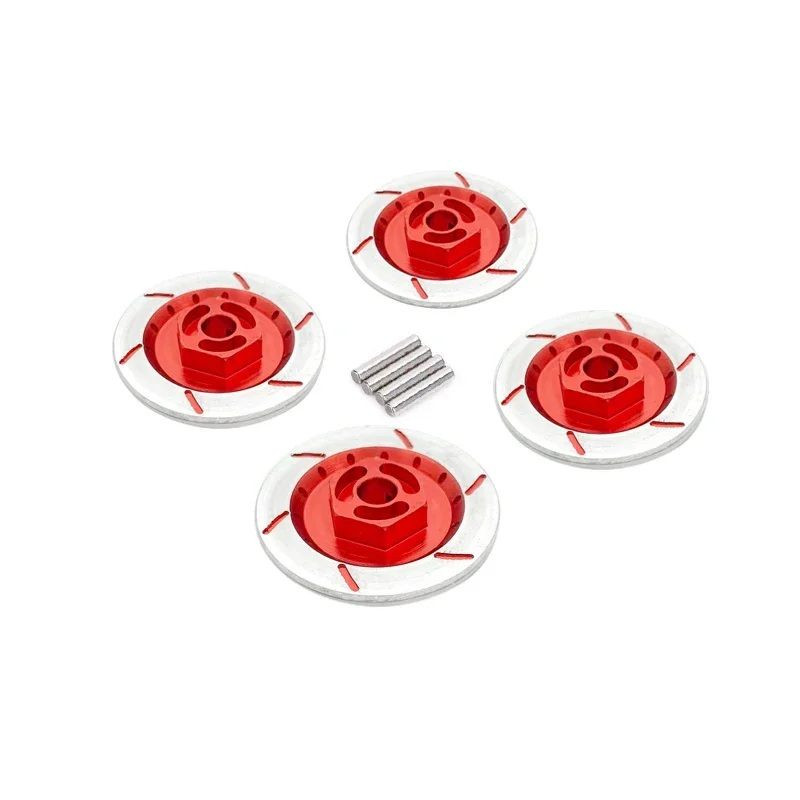SC Models Aluminium Disc Brake 12mm Hex (4Pc) - Red (SCDTEL01055)