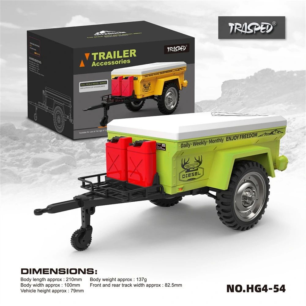 SC Models 1:16 Mini Crawler Trailer - Green/White (SCDTTL01017)