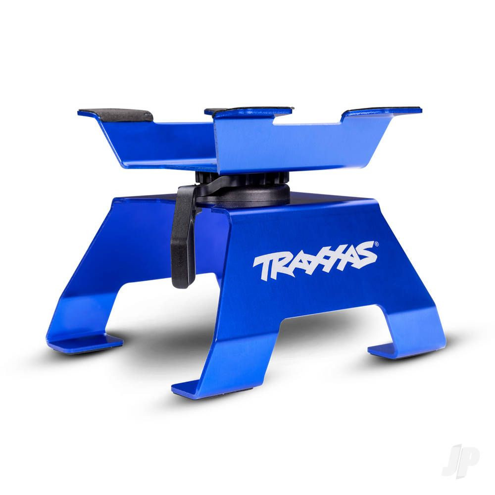 Traxxas 1:10 - 1:18 RC Car/Truck Aluminium Stand, Blue (TRX8796-BLUE)