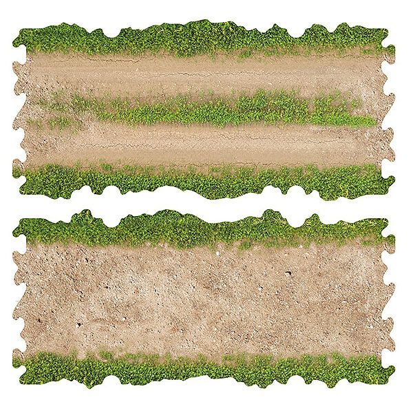 Crawler Park 2 X Dirt And Grass Straights For 1/24 Rc Crawler Park (TWDTRK004)